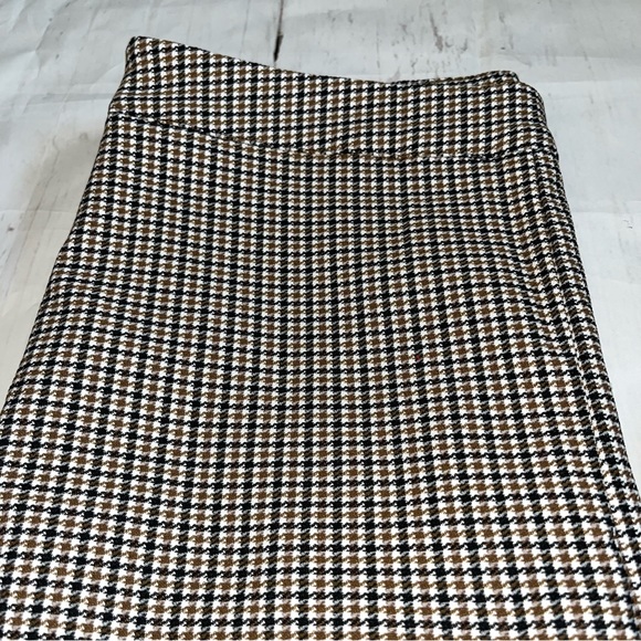 New SHEIN High Rise Plaid Skinny Pants Brown Black L - Picture 6 of 11